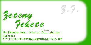 zeteny fekete business card